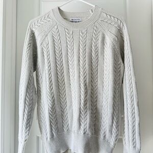 Athleta XS Light Gray Silver Knit Crewneck Sweater
